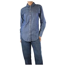 Frame Denim-Dark blue denim shirt - size XS-Blue