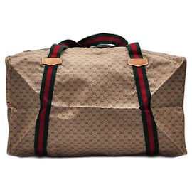 Borsa da viaggio Gucci GG Ophidia Duffel Boston Marrone