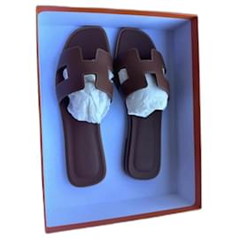 Hermès-Oran sandal 37,5-Brown