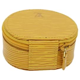Louis Vuitton-LOUIS VUITTON Epi Echran Bijoux 8 Caixa de Jóias Amarelo M48229 LV Auth am6002-Amarelo