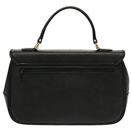 Autre Marque-Burberrys Hand Bag Leather Black Auth 69546-Black