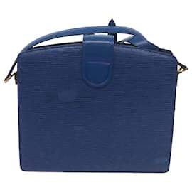 Louis Vuitton-LOUIS VUITTON Epi Capuchin Umhängetasche Blau M52345 LV Auth 68995-Blau