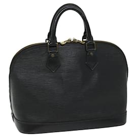 Louis Vuitton-LOUIS VUITTON Epi Alma Hand Bag Black M52142 LV Auth 69371-Black