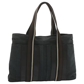 Hermès-HERMES Toroca Horizont Tote Bag Canvas Black Auth bs12720-Black