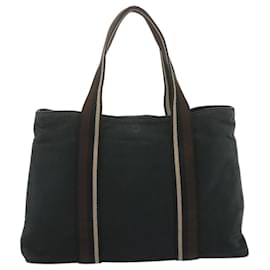 Hermès-HERMES Toroca Horizont Tote Bag Toile Noir Auth bs12720-Noir