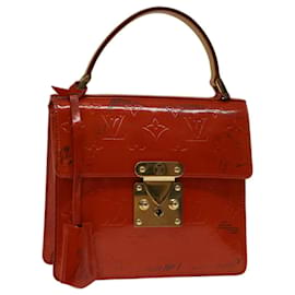 Louis Vuitton-LOUIS VUITTON Monogram Vernis Spring Street Bolso de mano Rojo M91135 LV Auth 69489-Roja