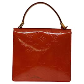 Louis Vuitton-Bolsa de mão Louis VUITTON Monogram Vernis Spring Street vermelha M91135 Autenticação de LV 69489-Vermelho