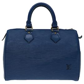Louis Vuitton-Louis Vuitton Epi Speedy 25 Bolso De Mano Toledo Azul M43015 LV Auth 68822-Otro