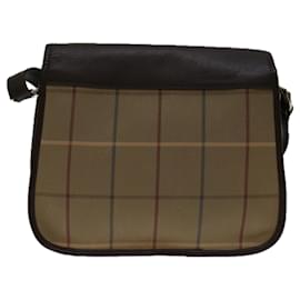 Autre Marque-Burberrys Nova Check Shoulder Bag Canvas Beige Auth 69685-Beige