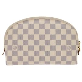 Louis Vuitton-LOUIS VUITTON Damier Azur Pochette Cosméticos GM Bolsa N23346 Autenticação de LV 68988-Outro