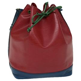 Louis Vuitton-LOUIS VUITTON Epi Toriko cor Noe Bolsa de Ombro Vermelho Azul Verde M44084 auth 69477-Vermelho,Azul,Verde