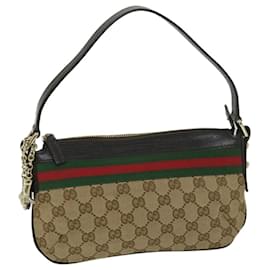 Gucci-Borsa a tracolla GUCCI in tela GG WebSherry Line Beige Rosso Verde 145970 auth 69258-Rosso,Beige,Verde