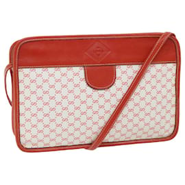Gucci-GUCCI Micro Guccissima Shoulder Bag PVC Red White 37 01 5554 auth 69266-White,Red