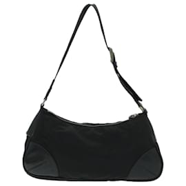 Prada-PRADA Shoulder Bag Nylon Black Auth bs12809-Black