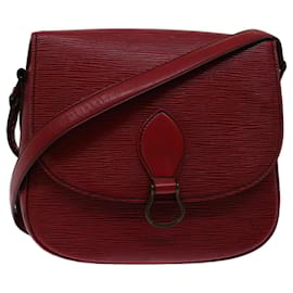 Louis Vuitton-LOUIS VUITTON Epi Saint Cloud GM bolsa de ombro vermelho M52197 Autenticação de LV 68896-Vermelho