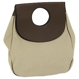 Balenciaga-BALENCIAGA Hand Bag Canvas Beige Brown Auth bs12864-Brown,Beige