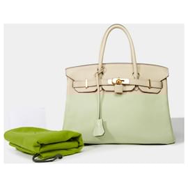 Hermès-Sac HERMES Birkin 30 en Cuir Beige - 101788-Beige