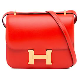 Hermès-Bolsas HERMESCouro-Vermelho
