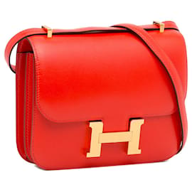 Hermès-HERMES HandtaschenLeder-Rot