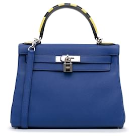 Hermès-HERMES HandtaschenLeder-Blau