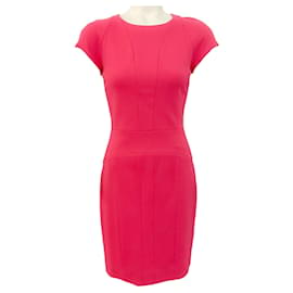 Autre Marque-Narciso Rodriguez Hot Pink Cap Sleeve Dress with Back Cut Outs-Pink
