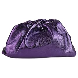 Bottega Veneta-Purple metallic Pouch bag-Purple