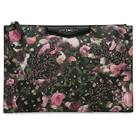 Givenchy-Givenchy Black Printed Leather Clutch-Black