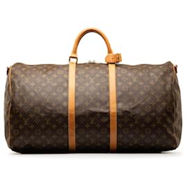 Louis Vuitton-Louis Vuitton Brown-Monogramm Keepall Bandouliere 60-Braun