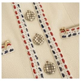 Chanel-CC Buttons Ecru Tweed Jacket-Cream