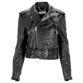 Balenciaga Moto Jacket in Black Leather Black