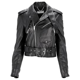 Balenciaga-Balenciaga Moto Jacket in Black Leather-Black