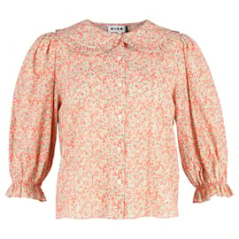 Autre Marque-Rixo Nika Peter Pan Collar Blouse in Floral Print Cotton-Other