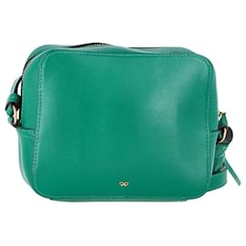 Anya Hindmarch-Anya Hindmarch Wink Crossbody Bag in Green Tumbled Leather-Green