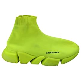 Balenciaga-Balenciaga Speed 2.0 Sneakers in Fluorescent Yellow Polyamide-Yellow