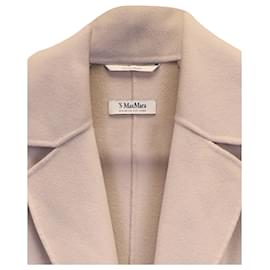 Max Mara-'S Max Mara Manteau ceinturé en laine vierge beige-Marron,Beige