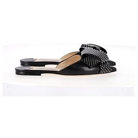Jimmy Choo Gretchen Mules In Black Leather Black