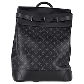 Louis Vuitton-Louis Vuitton Steamer Backpack in Black Coated Canvas-Black