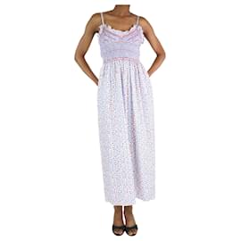 Autre Marque-Vestido midi franzido com estampa floral - tamanho XS-Multicor