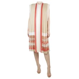 Chloé-Beige sleeveless pleated dress - size UK 8-Other