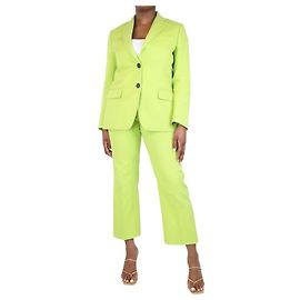 Msgm Bright green two-piece suit set - size UK 10 Green