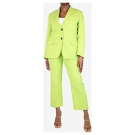 Msgm-Bright green two-piece suit set - size UK 10-Green