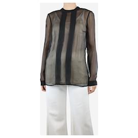 Prada-Black sleeveless silk top - size UK 10-Black