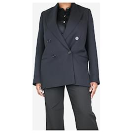 Acne-Black double-breasted wool-blend blazer - size UK 14-Black