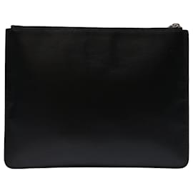 Givenchy-GIVENCHY Clutch Bag Couro Preto Auth bs12859-Preto