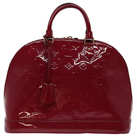 Louis Vuitton-LOUIS VUITTON Monogram Vernis Alma MM Hand Bag Rose Andian M90098 LV Auth 69024-Other