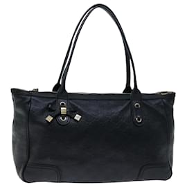 Gucci-GUCCI GG Canvas Guccissima Shoulder Bag Black 177052 Auth bs12744-Black