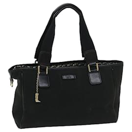 Gucci-GUCCI Hand Bag Canvas Outlet Black 264221 auth 69438-Black