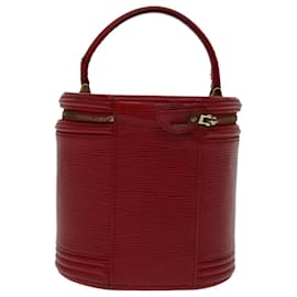 Louis Vuitton-LOUIS VUITTON Epi Cannes Bolsa de mão vermelha M48037 Autenticação de LV 69281-Vermelho