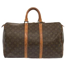 Louis Vuitton-Louis Vuitton Monograma Keepall 45 Boston Bag M41428 Autenticação de LV 68760-Monograma