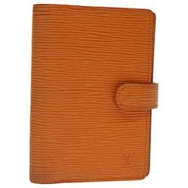 Louis Vuitton-LOUIS VUITTON Epi Agenda PM Day Planner Couverture Orange Mandarin R2005H Authentification 69538-Autre,Orange